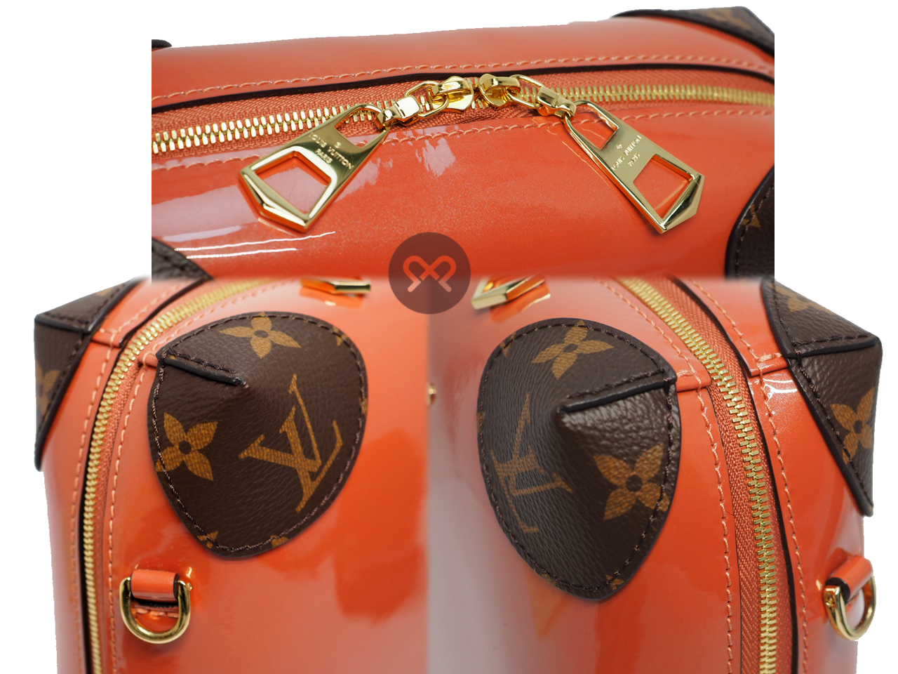 Louis Vuitton M53546 Patent Miroir Venice Vieux Rose Pink Valisette Trunk Clutch/ Crossbody Messenger Bag (PL1148) - Image 5