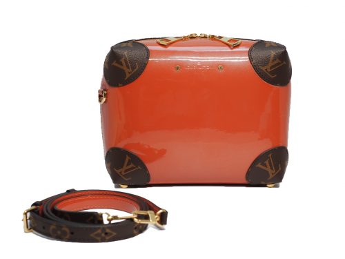 Louis Vuitton M53546 Patent Miroir Venice Vieux Rose Pink Valisette Trunk Clutch/ Crossbody Messenger Bag (PL1148)