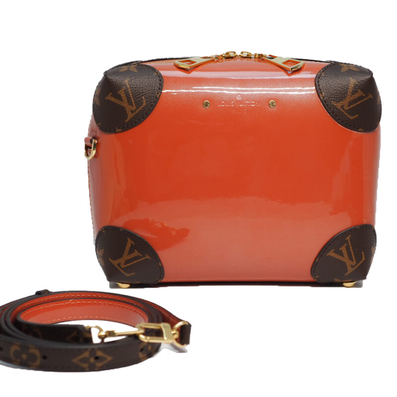 Louis Vuitton M53546 Patent Miroir Venice Vieux Rose Pink Valisette Trunk Clutch/ Crossbody Messenger Bag (PL1148)