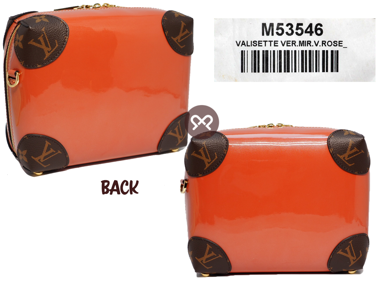 Louis Vuitton M53546 Patent Miroir Venice Vieux Rose Pink Valisette Trunk Clutch/ Crossbody Messenger Bag (PL1148) - Image 3