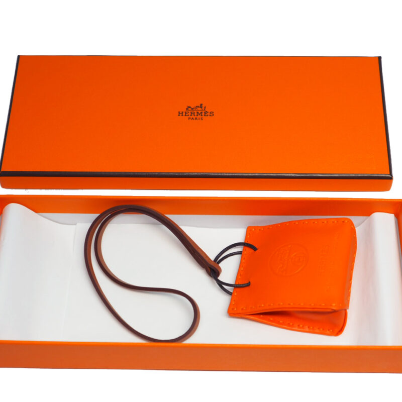 Hermes Feu / Gold Orange Bag charm/ Key Holder