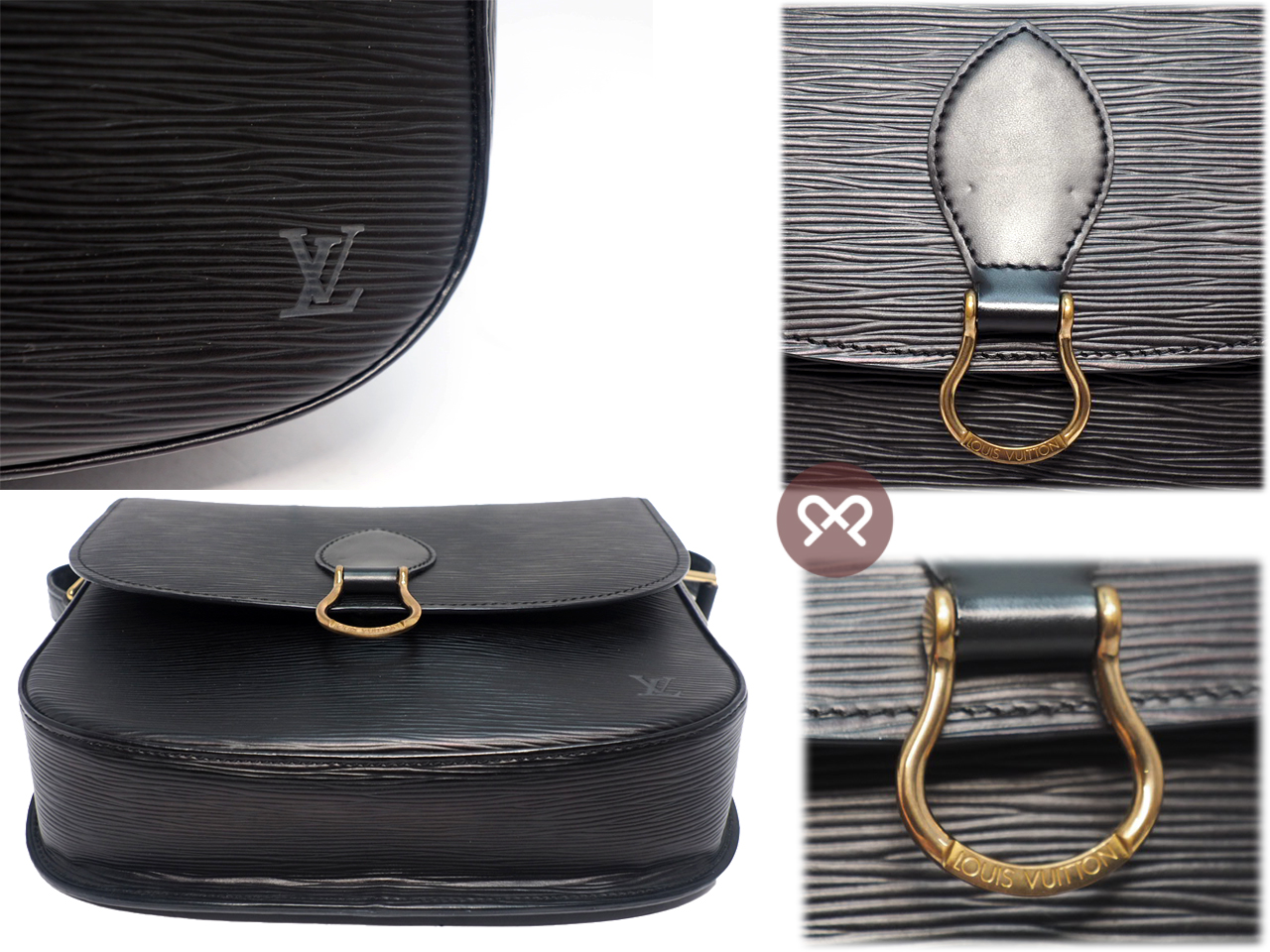Louis Vuitton M52192 Black Epi Leather Saint-Cloud GM Bag (TH0939) - Image 4