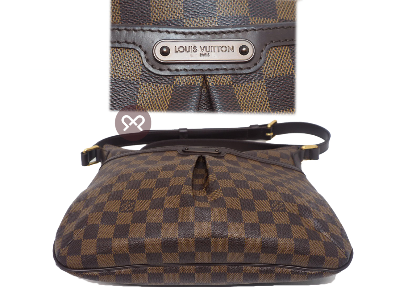 Louis Vuitton N42251 Bloomsbury PM Damier Canvas Crossbody / Messenger Bag (DU4029) - Image 4