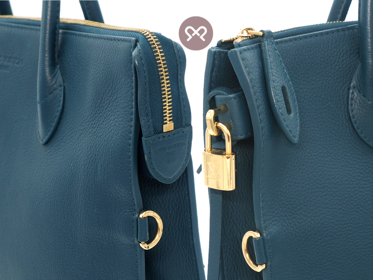Louis Vuitton M94445 Cyan Mobil Cuir Boheme Tote Bag Document/ Laptop Tote Bag - Image 10