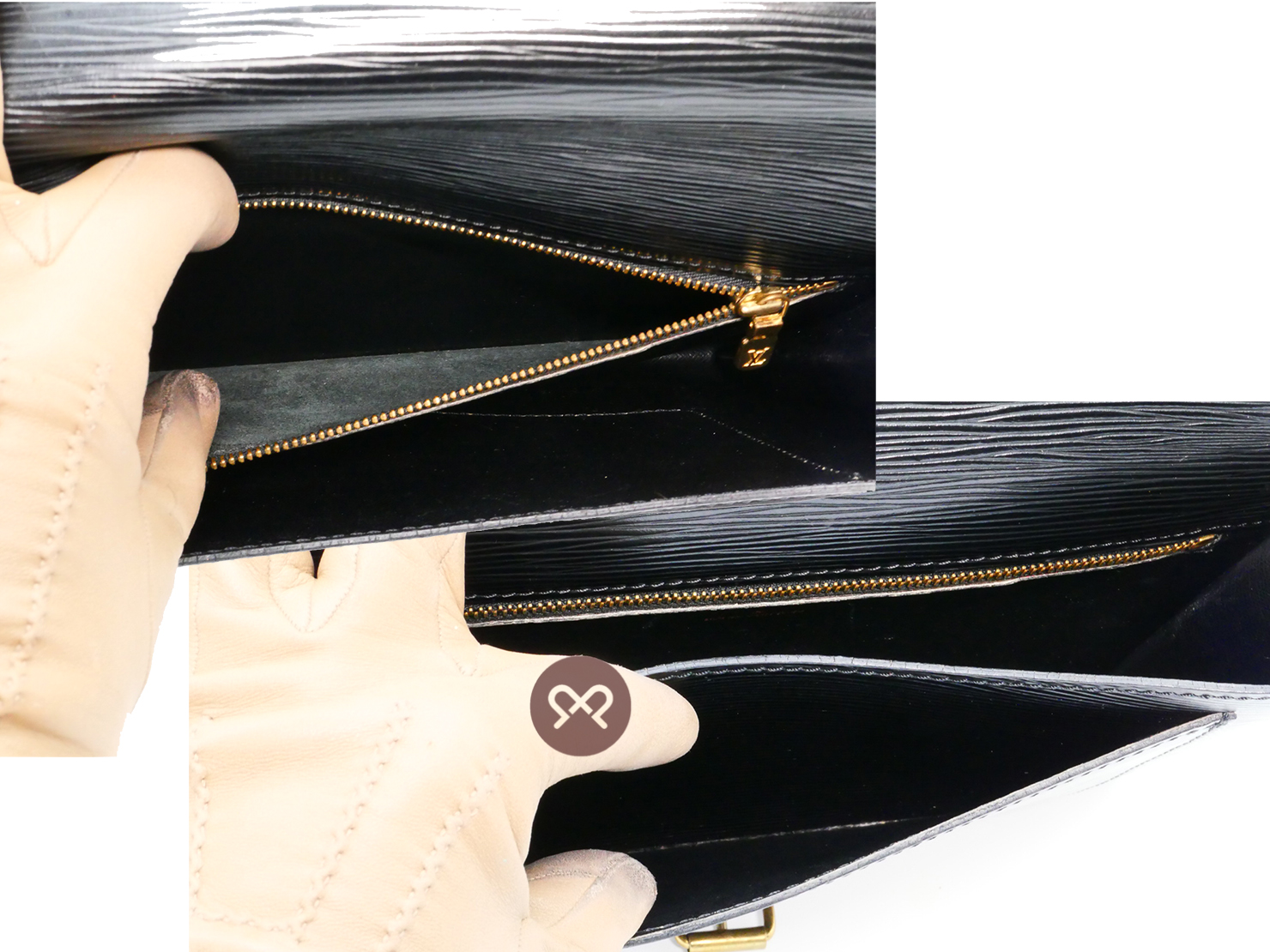 Louis Vuitton M52322 Black Vintage Sac Bifus/ Biface Epi Leather 3-Way Bag (0950A2) - Image 11