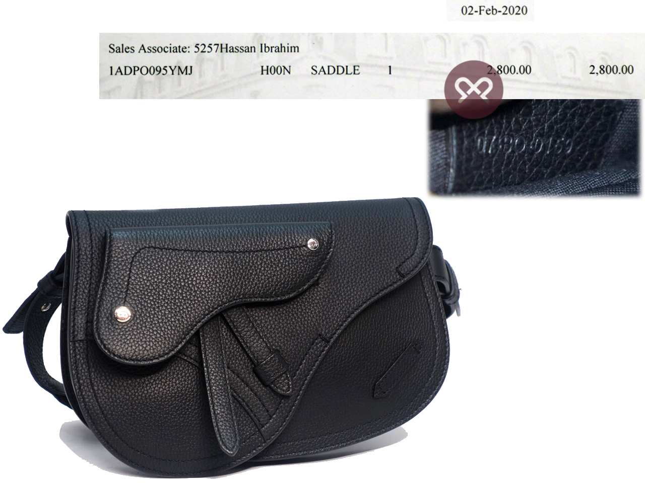 Dior Homme Double Structure Black Leather Saddle Crossbody/ Belt Bag (07-BO-0159) - Image 2