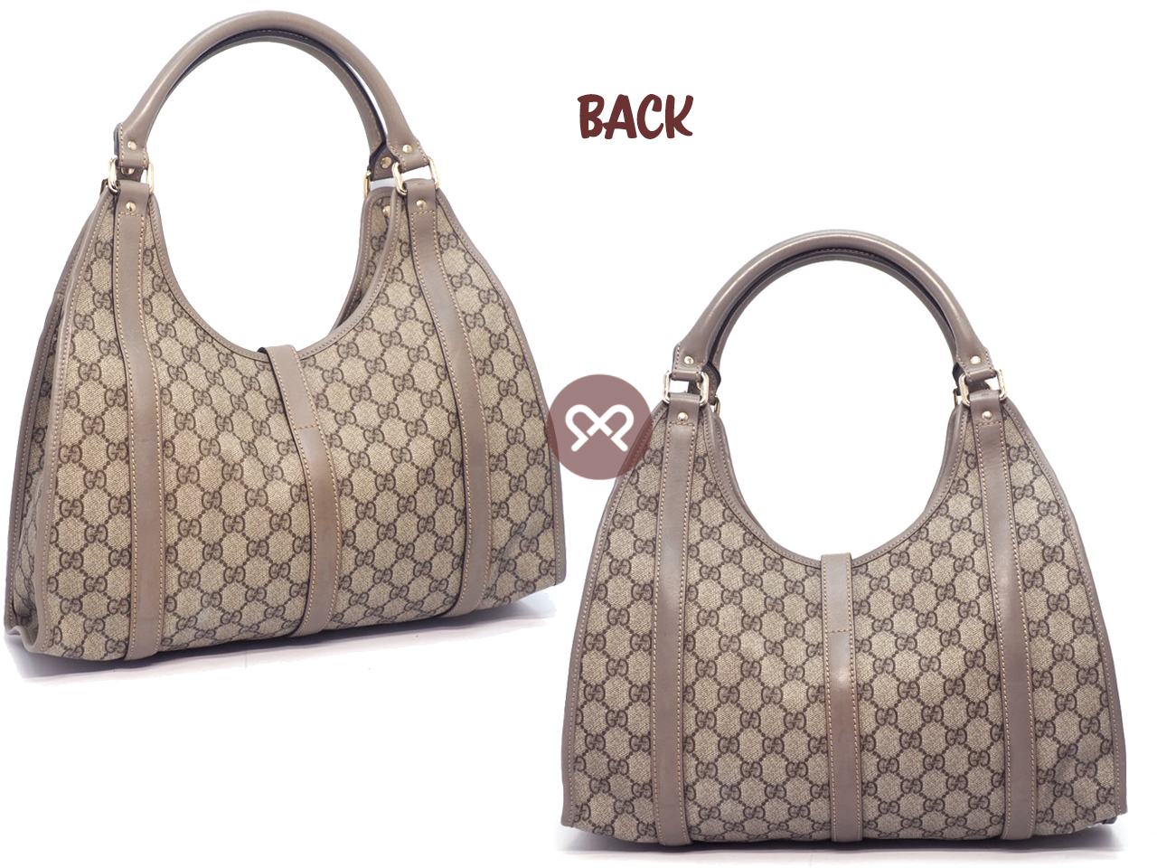 Gucci 203494 GG Plus Lilac/ Grey PVC Supreme Jackie O Joy Medium Hobo Bag - Image 3