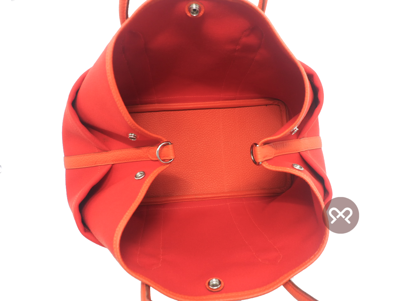 Hermes Garden Party36 Pockets Orange Toile X Stamp with Strap Tote Bag - Image 8