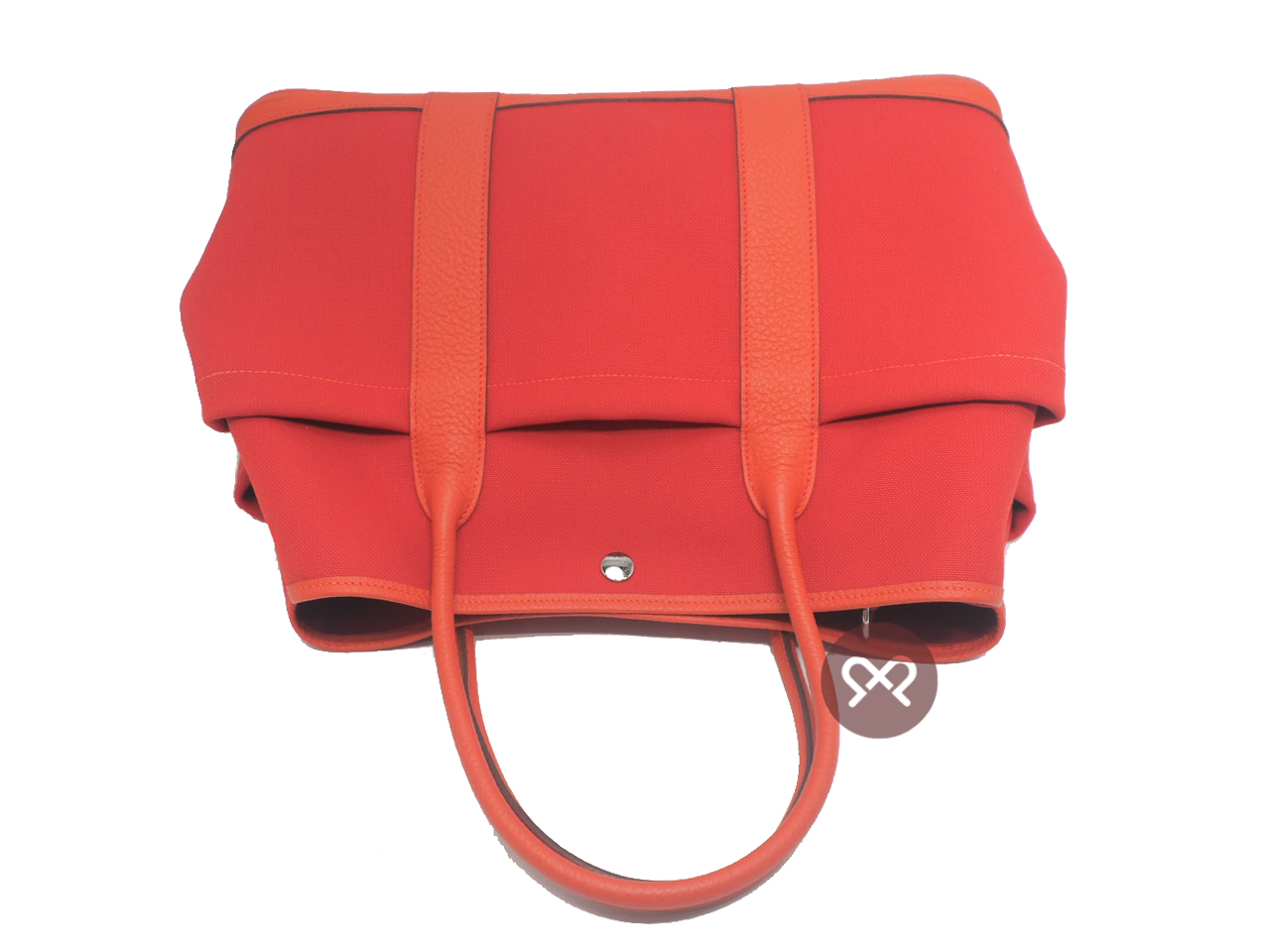 Hermes Garden Party36 Pockets Orange Toile X Stamp with Strap Tote Bag - Image 4
