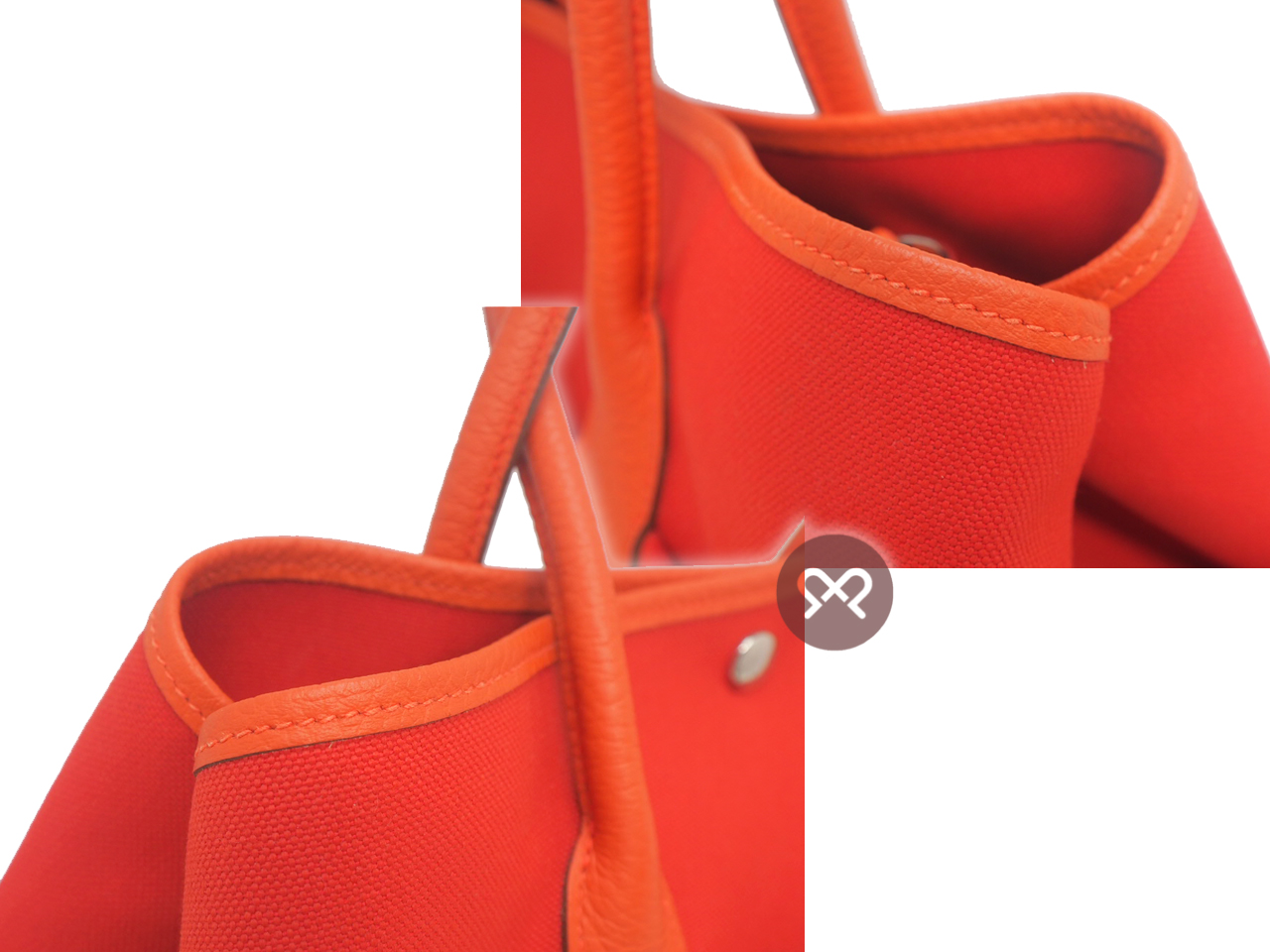 Hermes Garden Party36 Pockets Orange Toile X Stamp with Strap Tote Bag - Image 6
