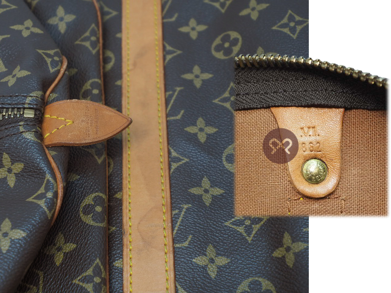 Louis Vuitton Monogram KEEPALL 55 Travel / Weekend Luggage Boston bag (VI862) - Image 5