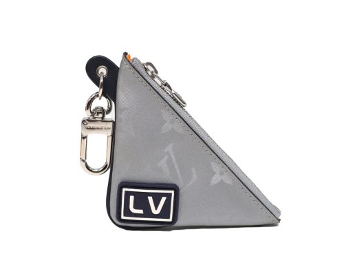 Louis Vuitton MP2217 Monogram Satellite Porto Cre Pouch Bag Charm/ Key Ring Pouch Silver Hardware