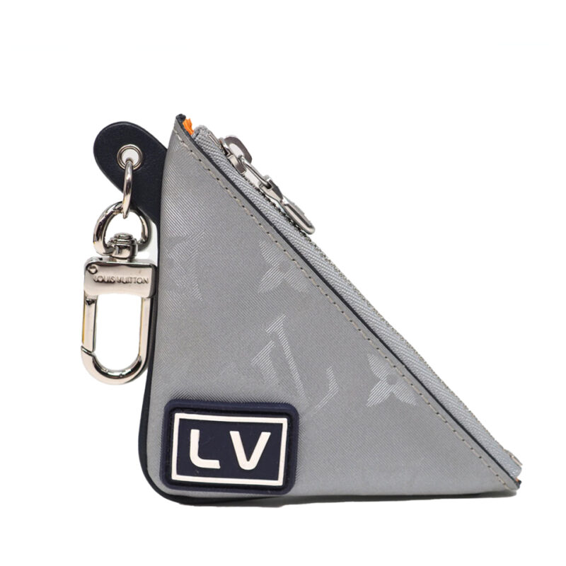 Louis Vuitton MP2217 Monogram Satellite Porto Cre Pouch Bag Charm/ Key Ring Pouch Silver Hardware