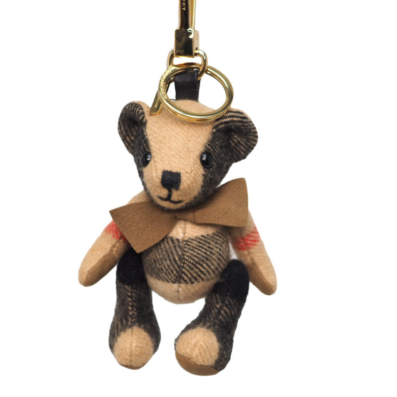 Burberry Thomas Bear with Bow Tie Key Holder / Bag Charm Gold Hardware
