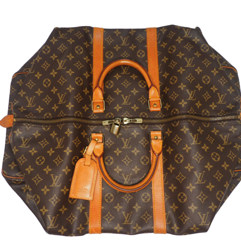 Louis Vuitton Monogram KEEPALL 55 Travel / Weekend Luggage Boston bag (VI862)