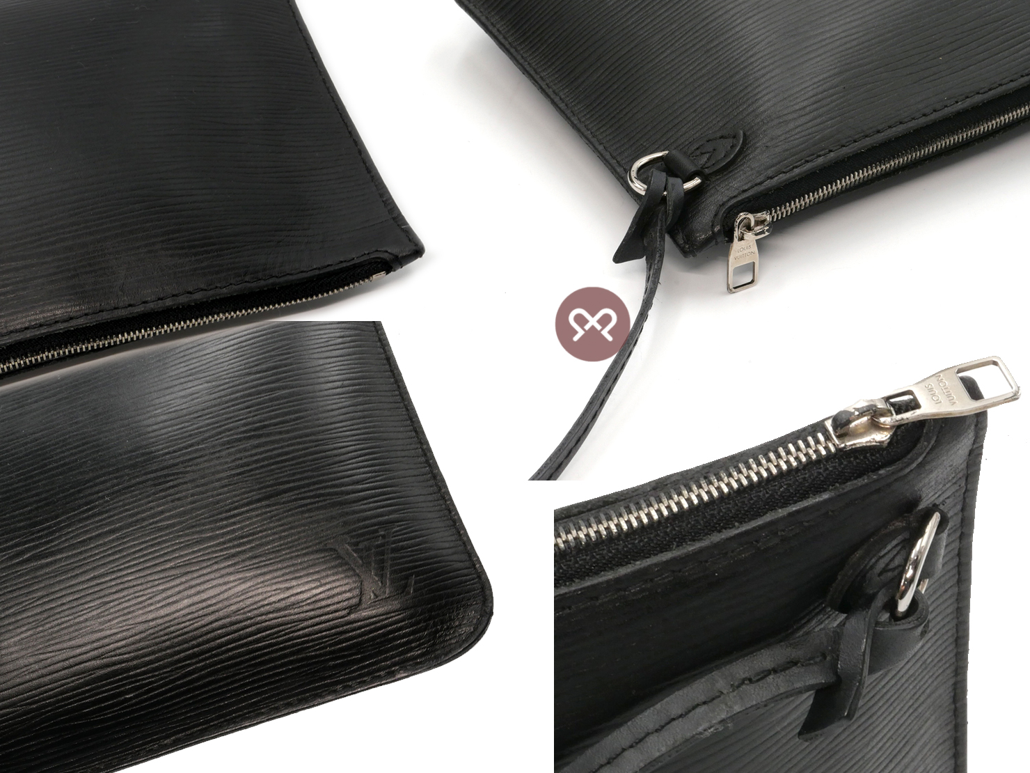 Louis Vuitton Black Epi Leather Neverfull MM Tote Bag (CA3173) with Pouch & Receipt - Image 7