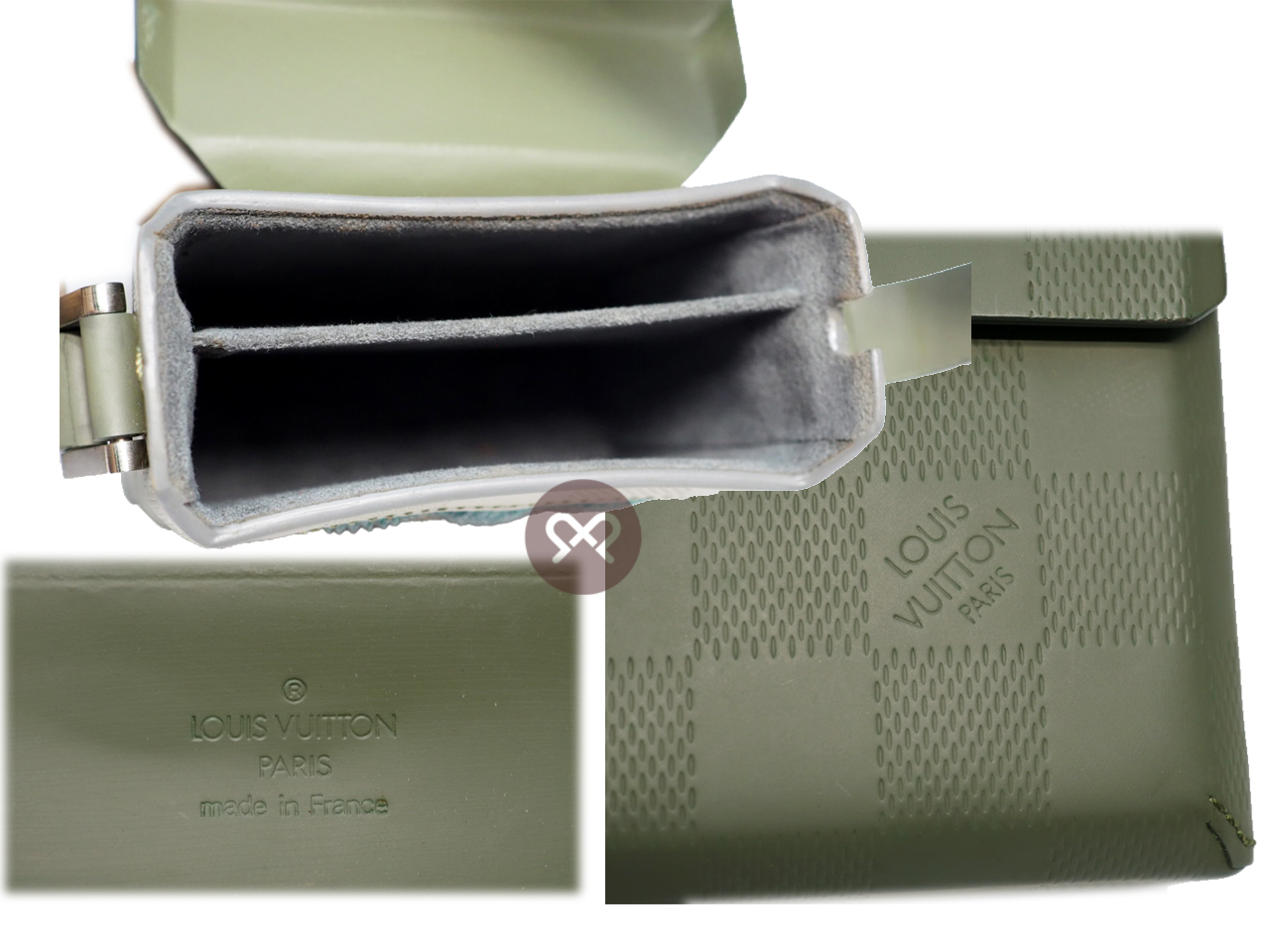 Louis Vuitton Damier Infini Military Green Leather Mini Square Crossboy Bag (SN0041) - Image 7