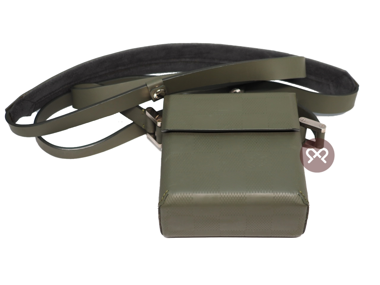 Louis Vuitton Damier Infini Military Green Leather Mini Square Crossboy Bag (SN0041) - Image 3
