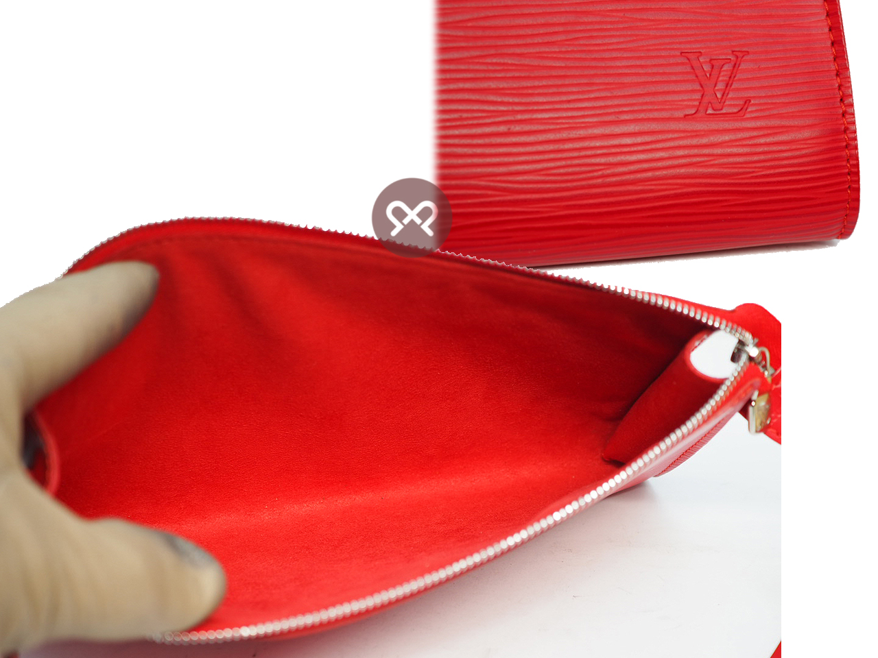 Louis Vuitton M5298M Epi Leather Red/ Ruby Accessories Pouch (AR0096) - Image 5