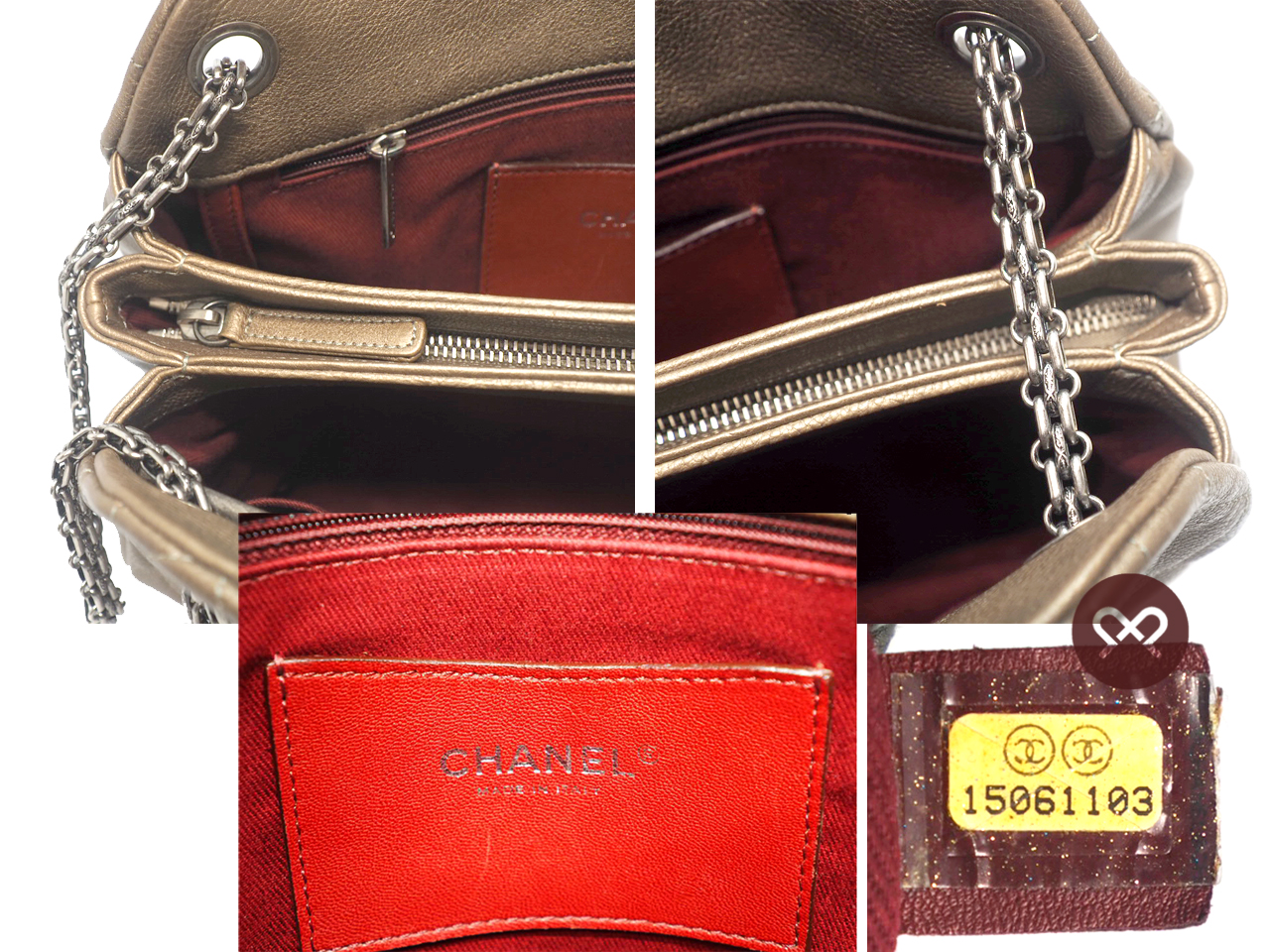 Chanel 15061103 Gold Caviar Leather Mademoiselle Maxi Bowling Tote Palladium Bijoux Chain - Image 4