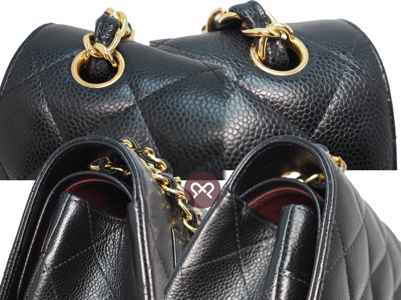 Chanel 20477325 Black Caviar A58600 Classic Jumbo Double Flap 30cm Gold Hardware Bag - Image 7