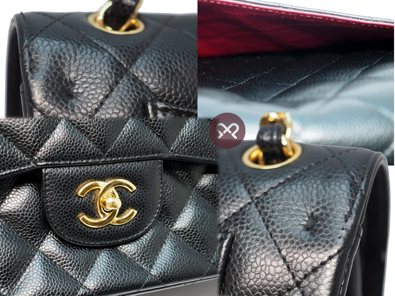 Chanel 20477325 Black Caviar A58600 Classic Jumbo Double Flap 30cm Gold Hardware Bag - Image 8