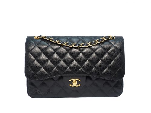 Chanel 20477325 Black Caviar A58600 Classic Jumbo Double Flap 30cm Gold Hardware Bag