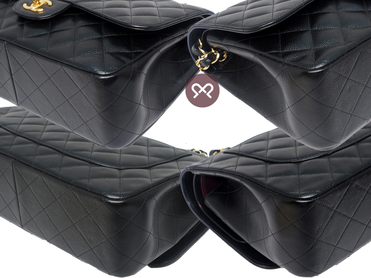 Chanel 20477325 Black Caviar A58600 Classic Jumbo Double Flap 30cm Gold Hardware Bag - Image 11