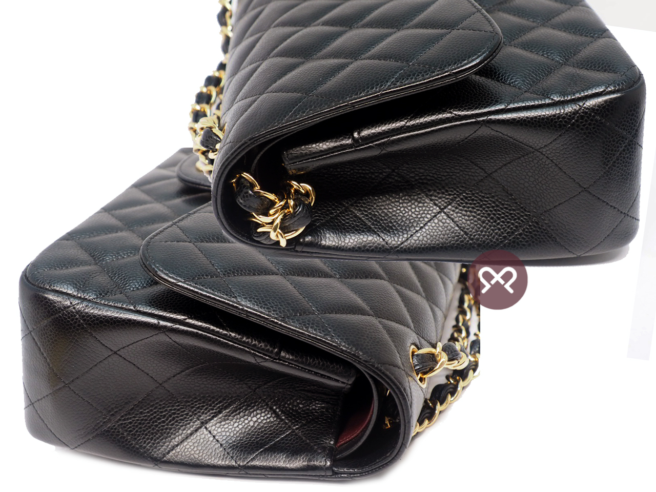 Chanel 20477325 Black Caviar A58600 Classic Jumbo Double Flap 30cm Gold Hardware Bag - Image 9