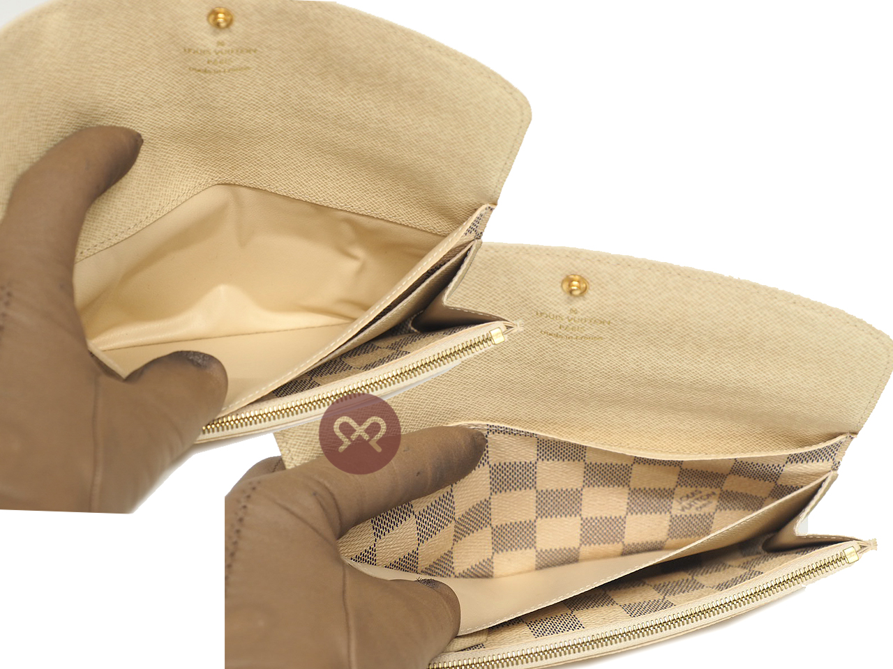 Louis Vuitton N63021 Damier Azur Canvas Portefeuille Emilie Long Wallet (TA2104) - Image 6