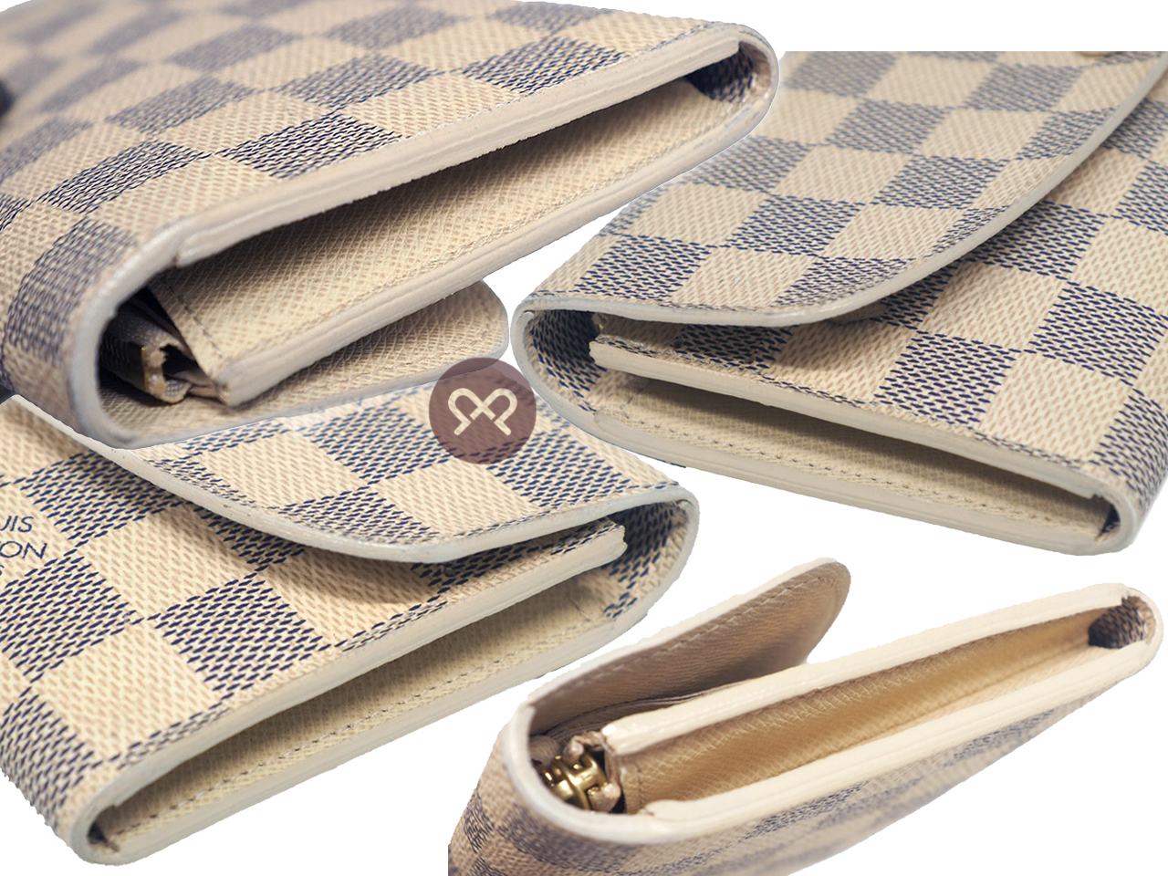 Louis Vuitton N63021 Damier Azur Canvas Portefeuille Emilie Long Wallet (TA2104) - Image 5