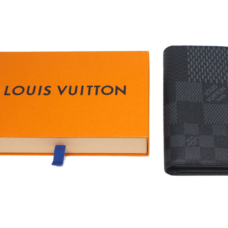 Louis Vuitton N60436 Damier Graphite 3D canvas Brazza Wallet -RFID