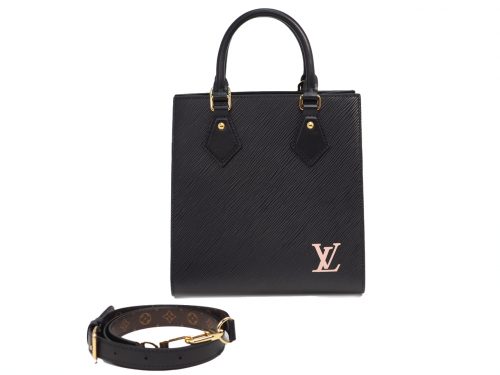 Louis Vuitton M58660 Epi Leather Black Sac Plat BB Crossbody Bag-RFID