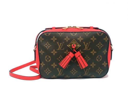 Louis Vuitton M43556 Monogram Canvas Saintonge Coquelicot Red Crossbody Bag (AH2179)