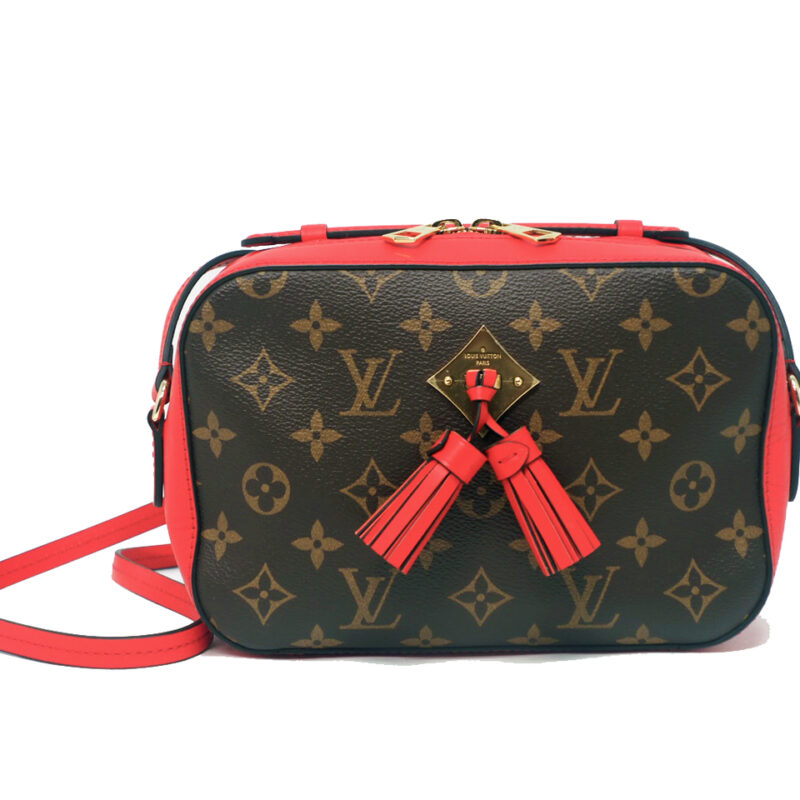 Louis Vuitton M43556 Monogram Canvas Saintonge Coquelicot Red Crossbody Bag (AH2179)