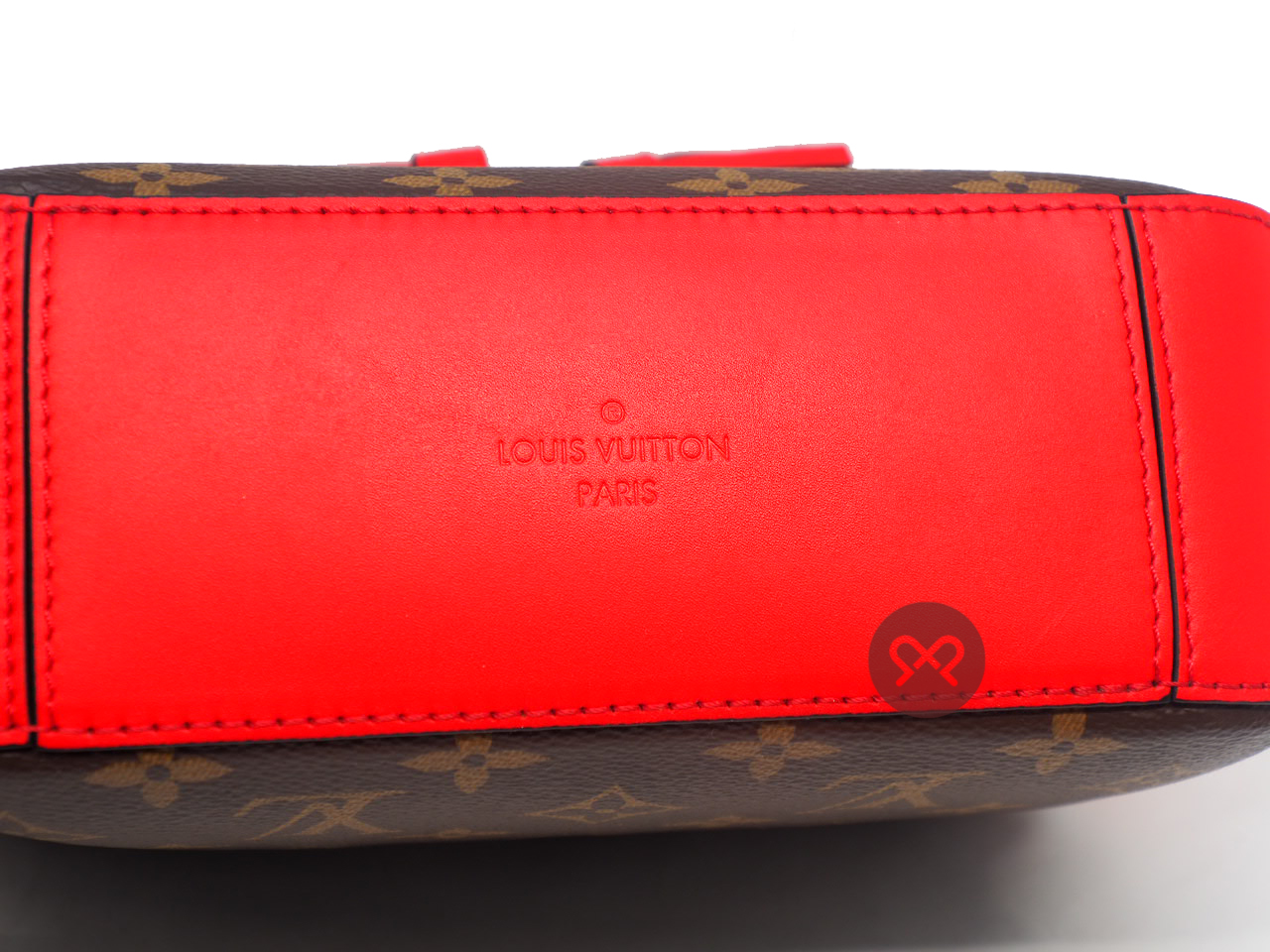 Louis Vuitton M43556 Monogram Canvas Saintonge Coquelicot Red Crossbody Bag (AH2179) - Image 6