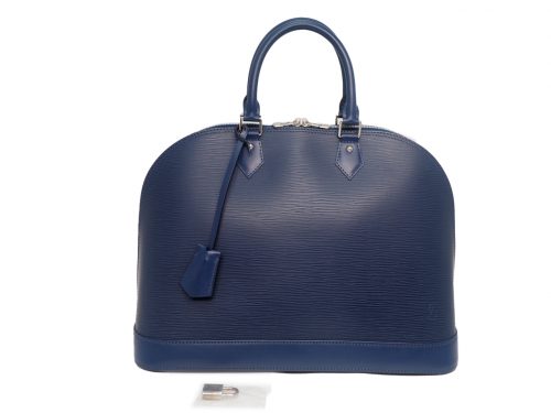 Louis Vuitton Blue Epi Leather Alma MM Tote Bag (MI2113)