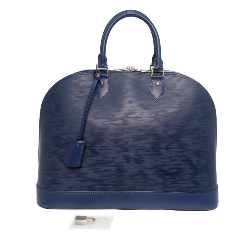 Louis Vuitton Blue Epi Leather Alma MM Tote Bag (MI2113)