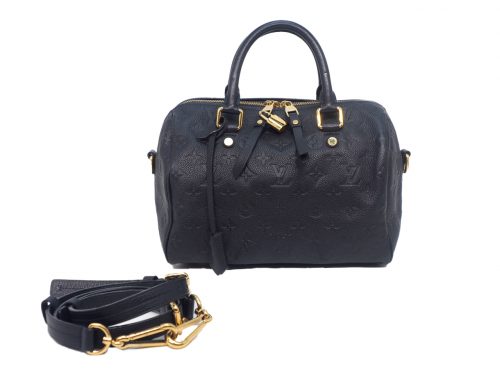 Louis Vuitton M40762 Monogram Empreinte Infini Speedy Bandoulière 25 -Navy Blue (DU5102)