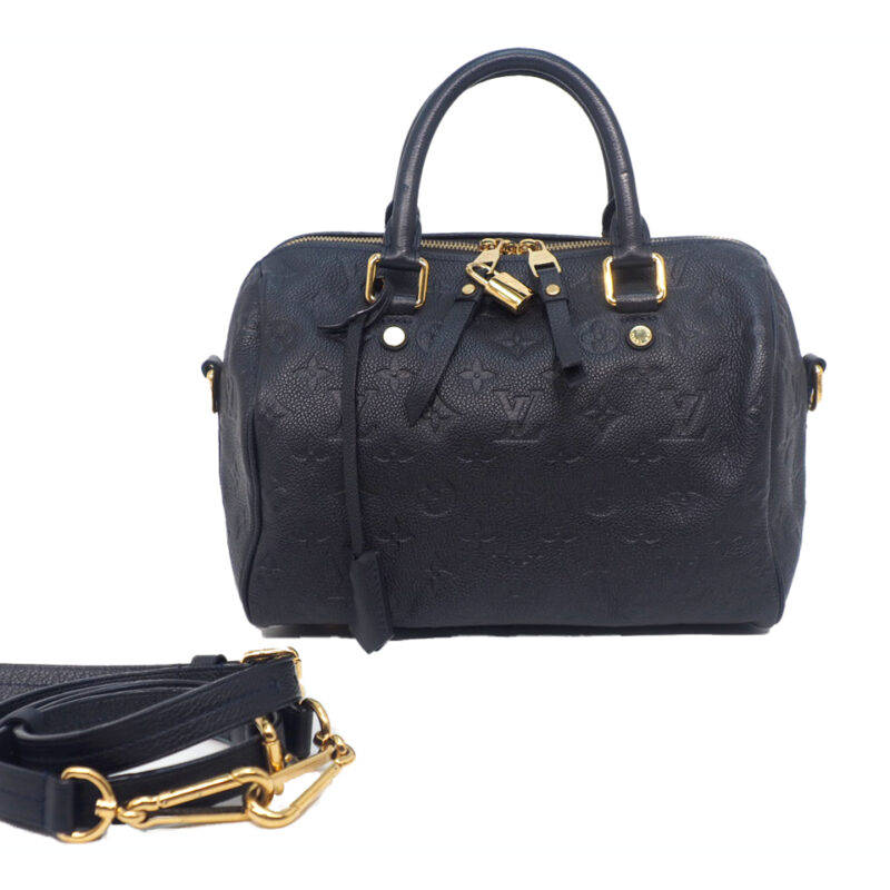 Louis Vuitton M40762 Monogram Empreinte Infini Speedy Bandoulière 25 -Navy Blue (DU5102)