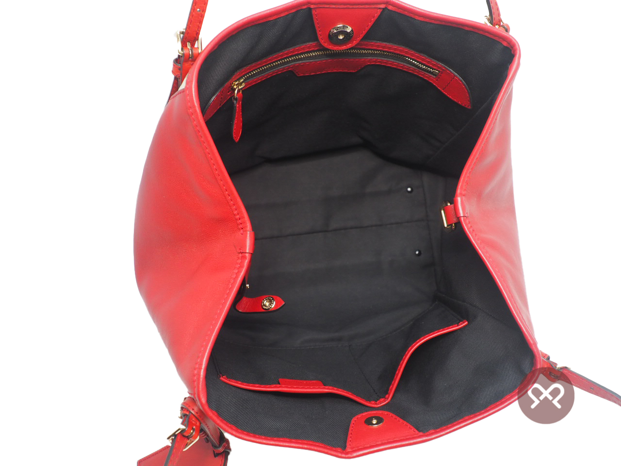 Burberry Red Leather Haymarket Check Coated Canvas Canterbury Shopping Tote Bag - Image 9