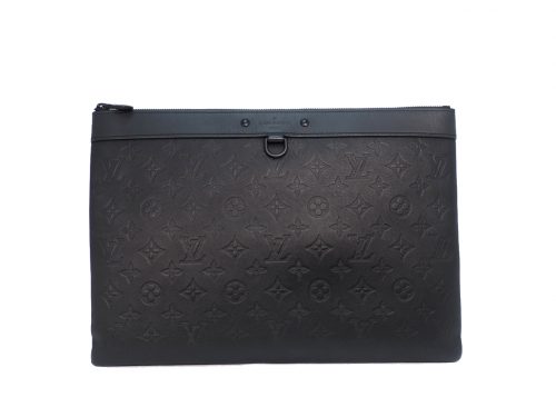 Louis Vuitton M62903 Black Monogram Shadow calfskin Discovery Pochette