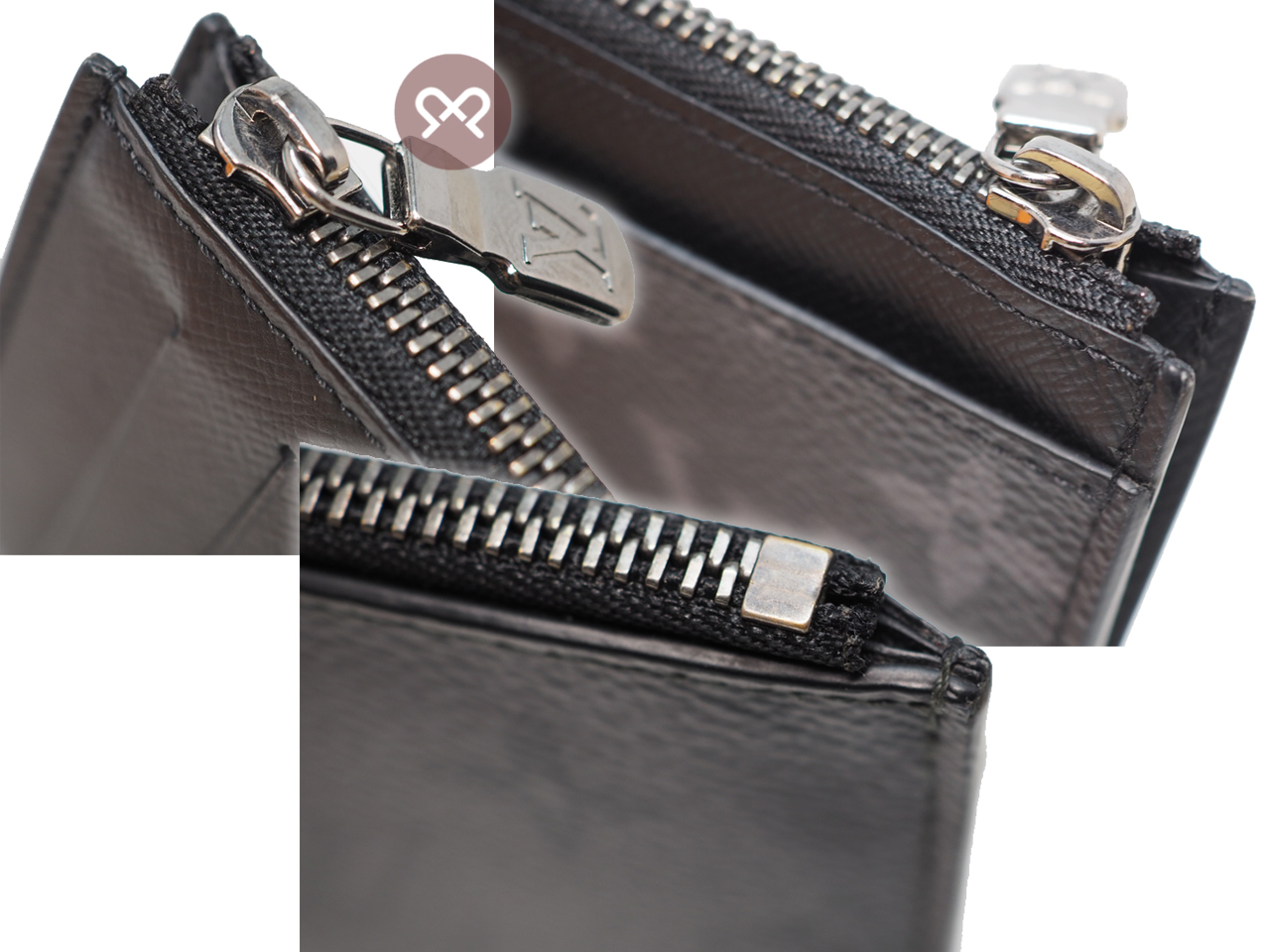 Louis Vuitton M69533 Monogram Eclipse Canvas Coin Card Holder - Image 3