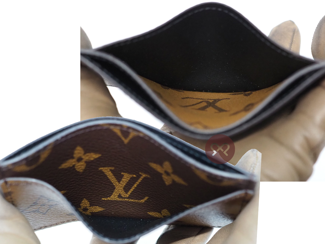 Louis Vuitton M69161 Monogram Reverse Canvas Card Holder - Image 3