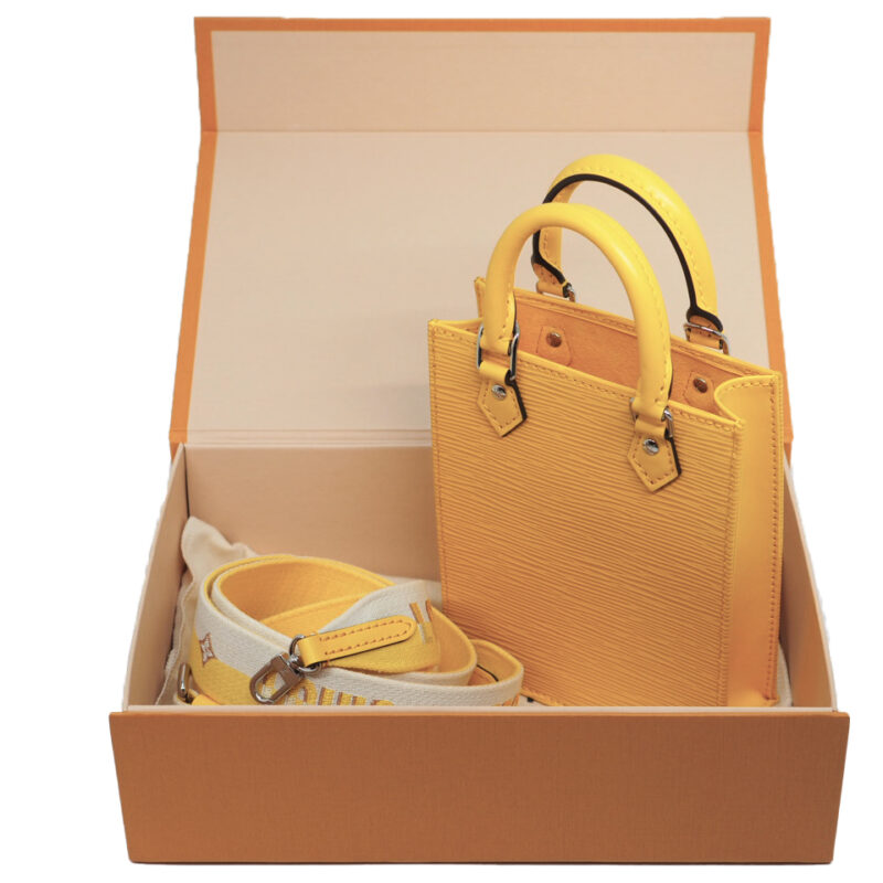 Louis Vuitton M81068 Sunflower Yellow Epi Leather Petit Sac Plat Shoulder Bag (RFID)