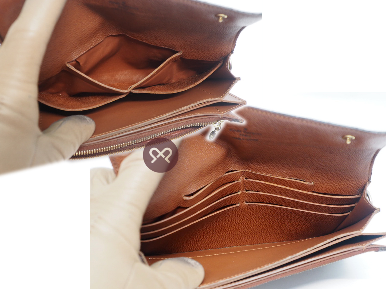 Louis Vuitton M58008 Monogram Portefeuille Canvas Accordion Long Wallet - Image 9