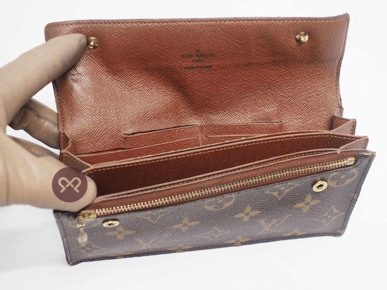 Louis Vuitton M58008 Monogram Portefeuille Canvas Accordion Long Wallet - Image 4
