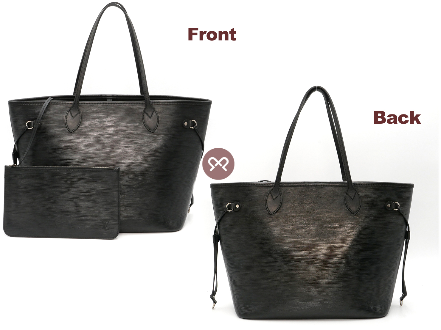 Louis Vuitton Black Epi Leather Neverfull MM Tote Bag (CA2123) - Image 3