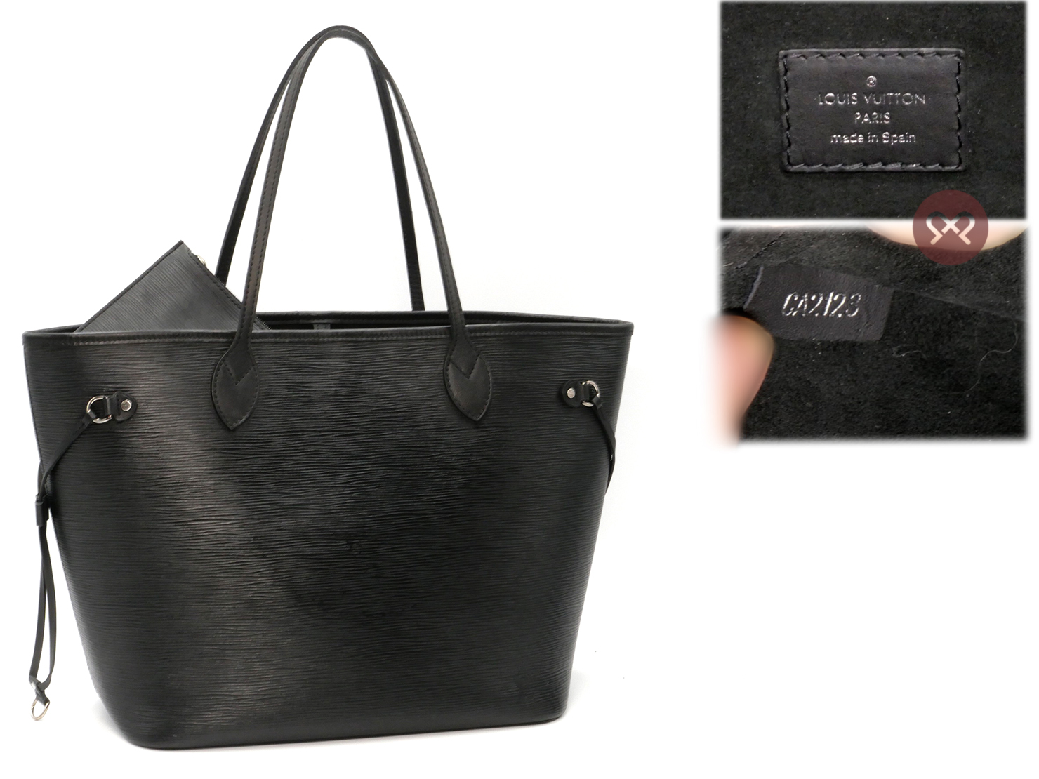Louis Vuitton Black Epi Leather Neverfull MM Tote Bag (CA2123) - Image 2