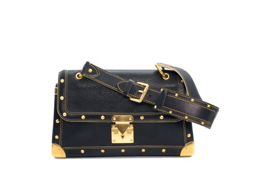 Louis Vuitton M91820 Black Suhali Goat Leather Le Talentueux Shoulder Bag (DU0046)